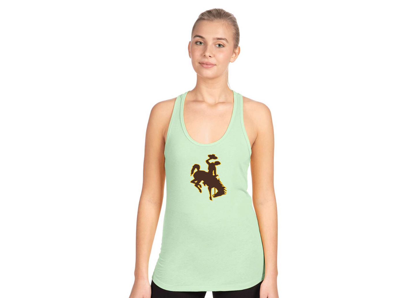 Women's Wyoming Cowboys Next Level Ideal Racerback Tank
