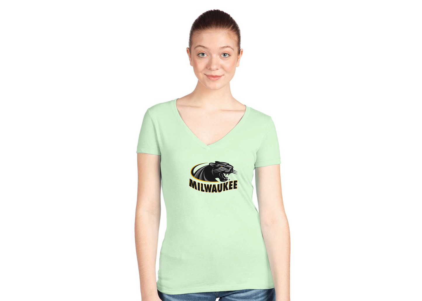 Women's Wisconsin Milwaukee Panthers Next Level V-Neck T-Shirt