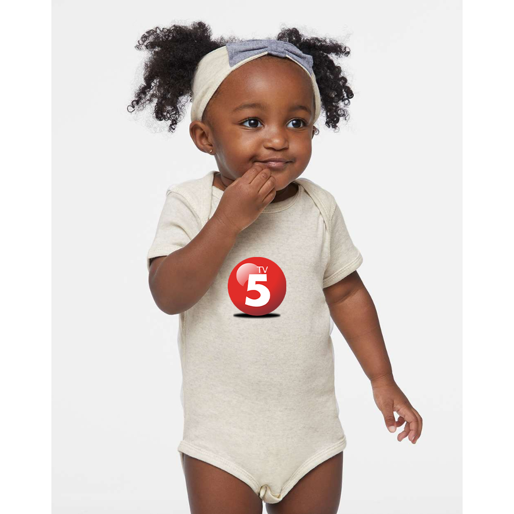 ABC TV5 Logo Rabbit Skins Infant Baby Rib Bodysuit