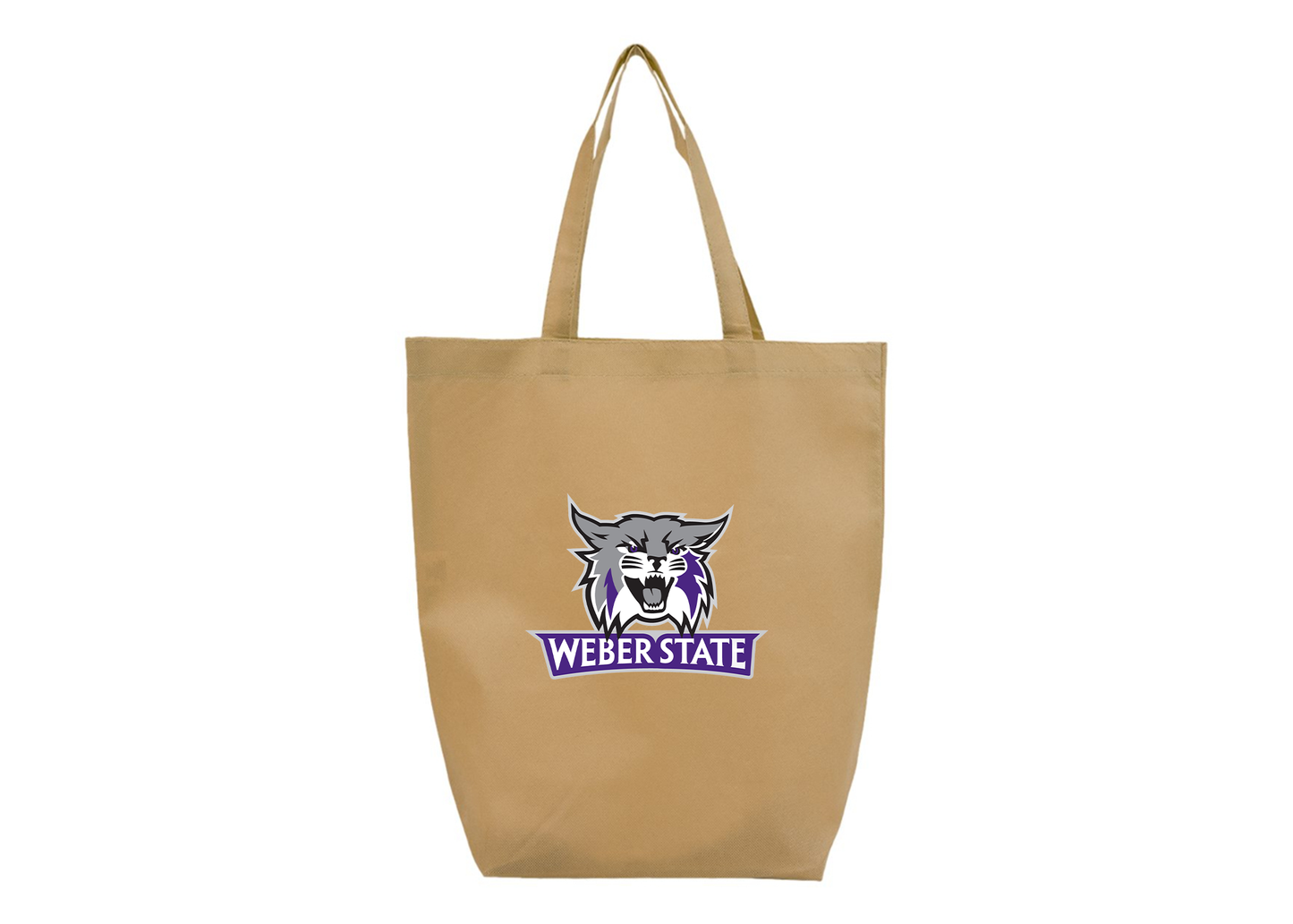Weber State Wildcats Q-Tees Non-Woven Gusset Bottom Tote
