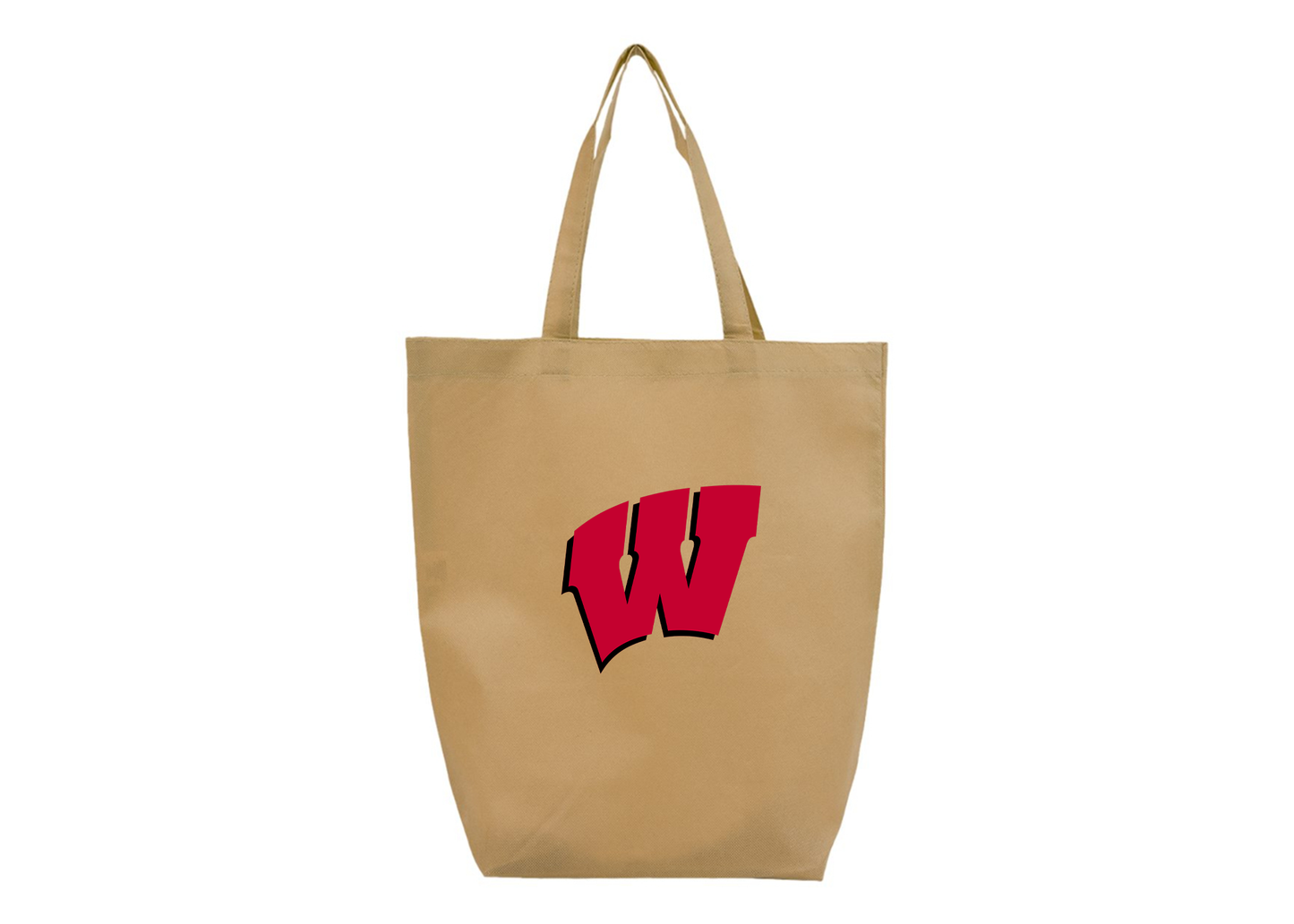 Wisconsin Badgers Q-Tees Non-Woven Gusset Bottom Tote