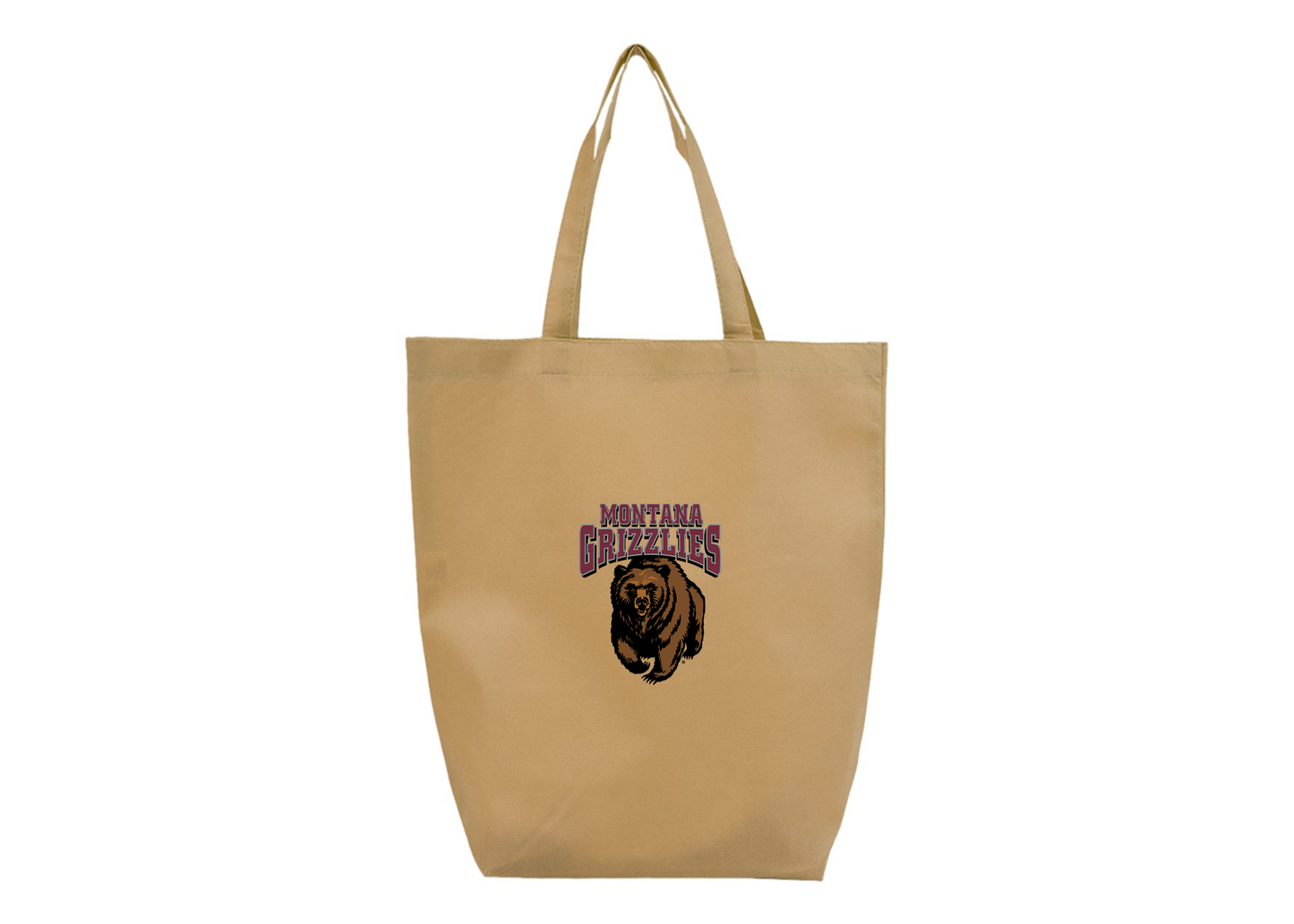 Montana Grizzliesl Q-Tees Non-Woven Gusset Bottom Tote