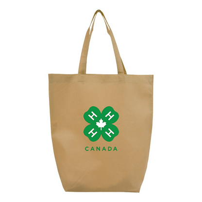 4H Canada Logo Q-Tees Non-Woven Gusset Bottom Tote