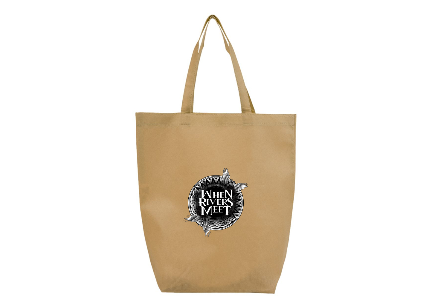 When Rivers Meet Q-Tees Non-Woven Gusset Bottom Tote