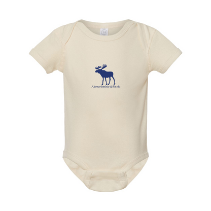 Abercrombie & Fitch Moose Logo  Rabbit Skins Infant Baby Rib Bodysuit