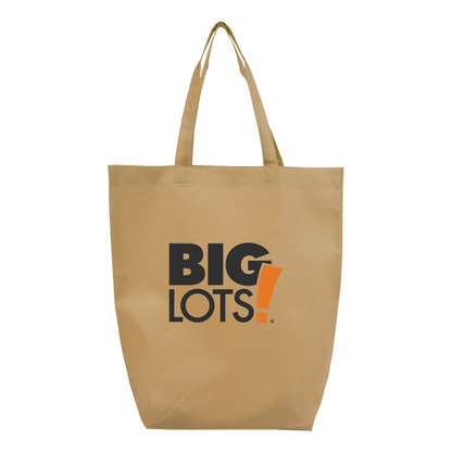 Big Lots Logo Q-Tees Non-Woven Gusset Bottom Tote