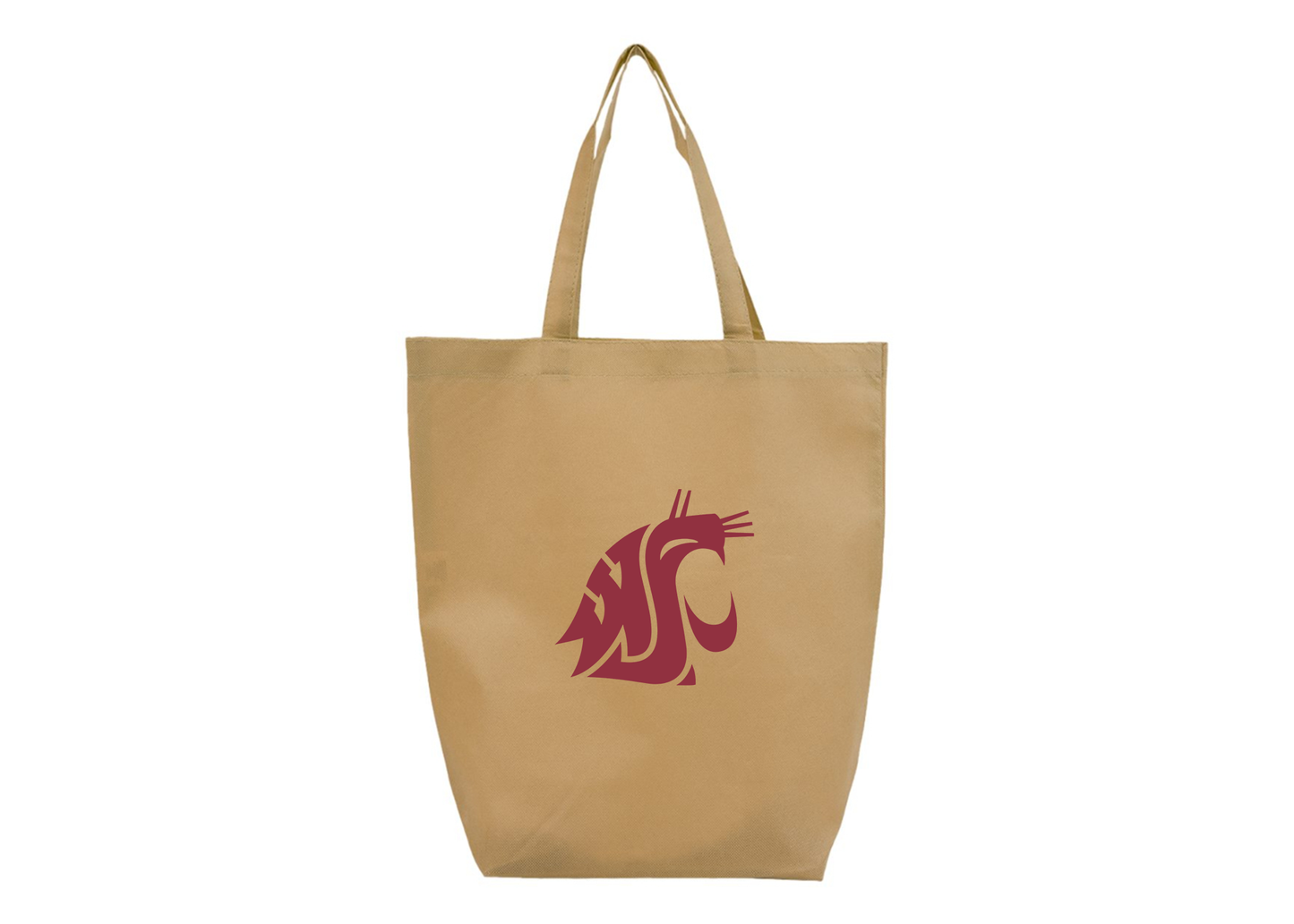 Washington State Cougars Q-Tees Non-Woven Gusset Bottom Tote