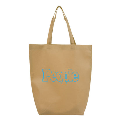 People Magazine Logo Q-Tees Non-Woven Gusset Bottom Tote