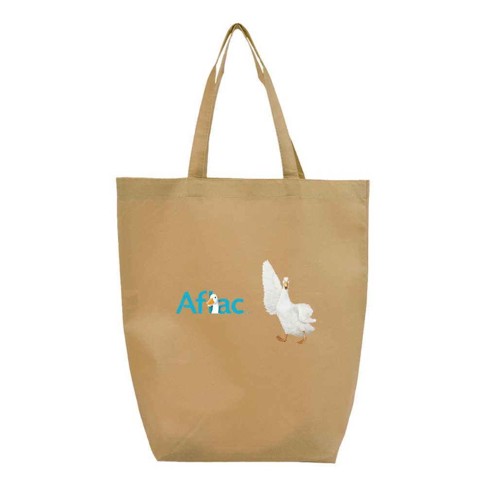 Aflac Logo and Duck Q-Tees Non-Woven Gusset Bottom Tote