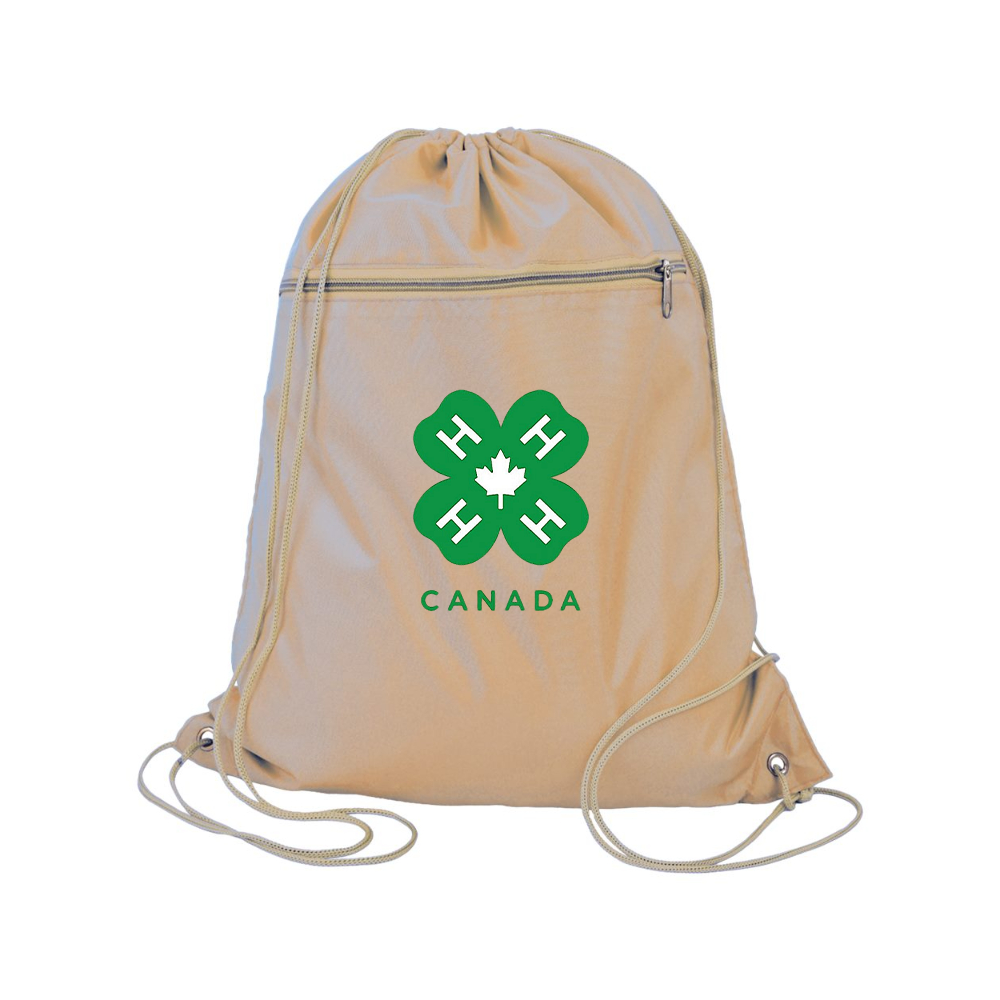 4H Canada Logo Q-Tees - Polyester Cinchpack