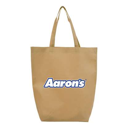 Aaron_s Logo Q-Tees Non-Woven Gusset Bottom Tote