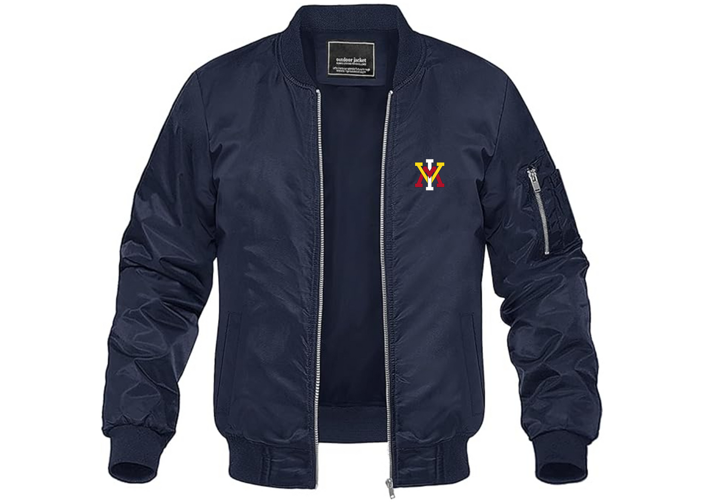Men's VMI Keydets Lightweight Bomber Jacket Windbreaker Softshell Varsity Jacket Coat