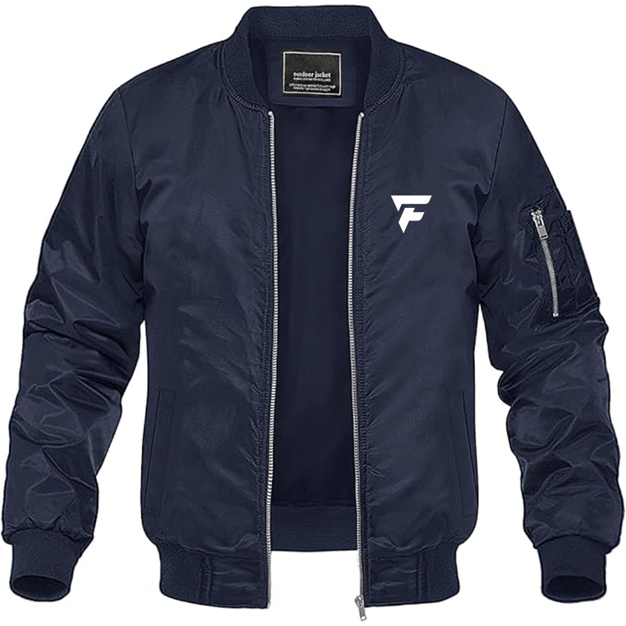 Men's Fittipaldi Logo Lightweight Bomber Jacket Windbreaker Softshell Varsity Jacket Coat