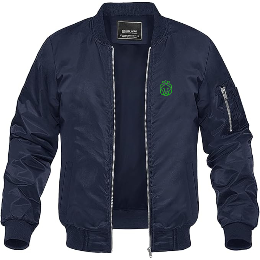 Men's Ahold Delhaize Symbol Lightweight Bomber Jacket Windbreaker Softshell Varsity Jacket Coat