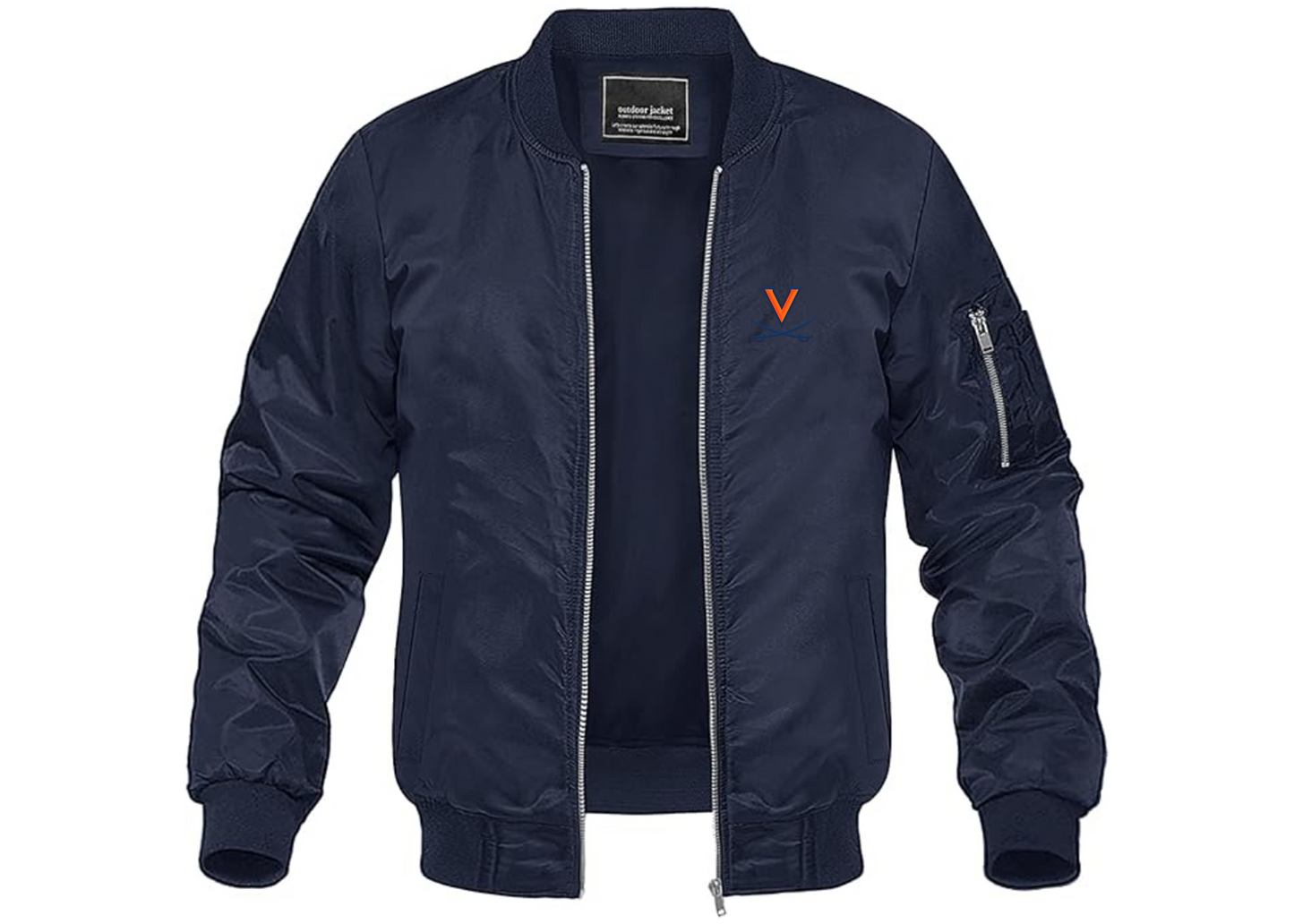 Men's Virginia Cavaliers Lightweight Bomber Jacket Windbreaker Softshell Varsity Jacket Coat