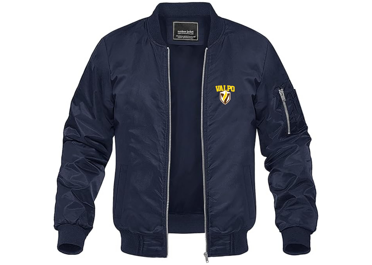 Men's Valparaiso Crusaders Lightweight Bomber Jacket Windbreaker Softshell Varsity Jacket Coat