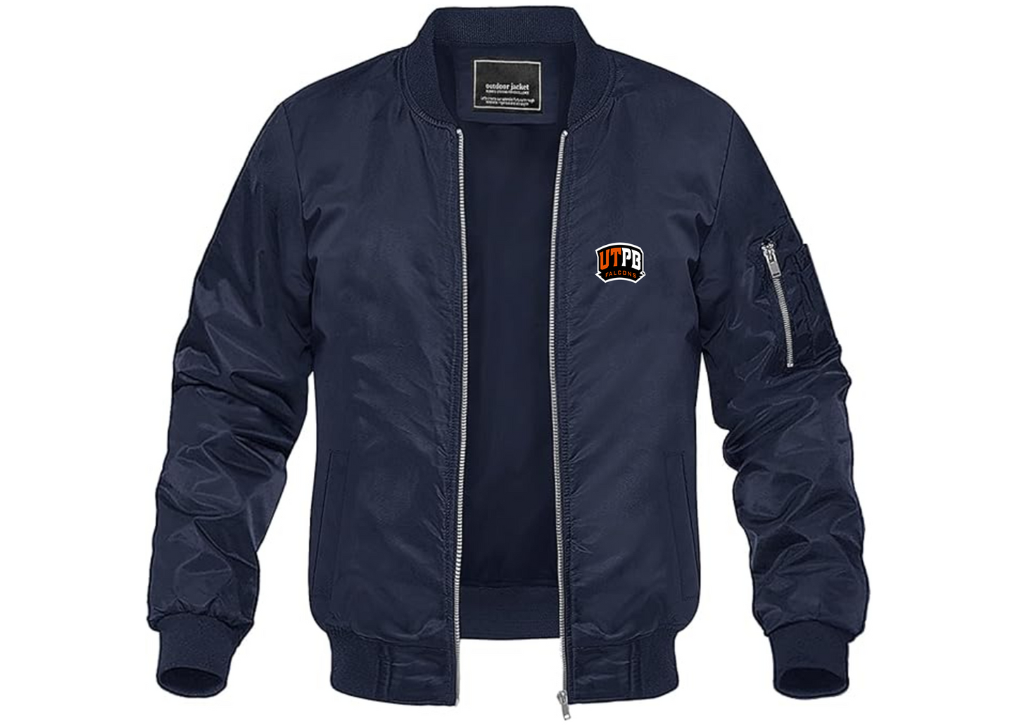 Men's UTPB Falcons Lightweight Bomber Jacket Windbreaker Softshell Varsity Jacket Coat