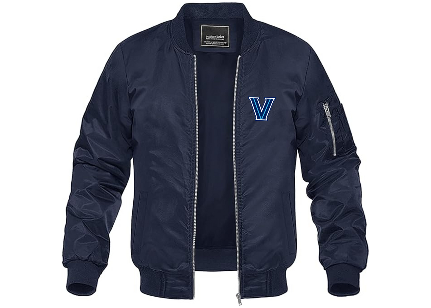Men's Villanova Wildcats Lightweight Bomber Jacket Windbreaker Softshell Varsity Jacket Coat