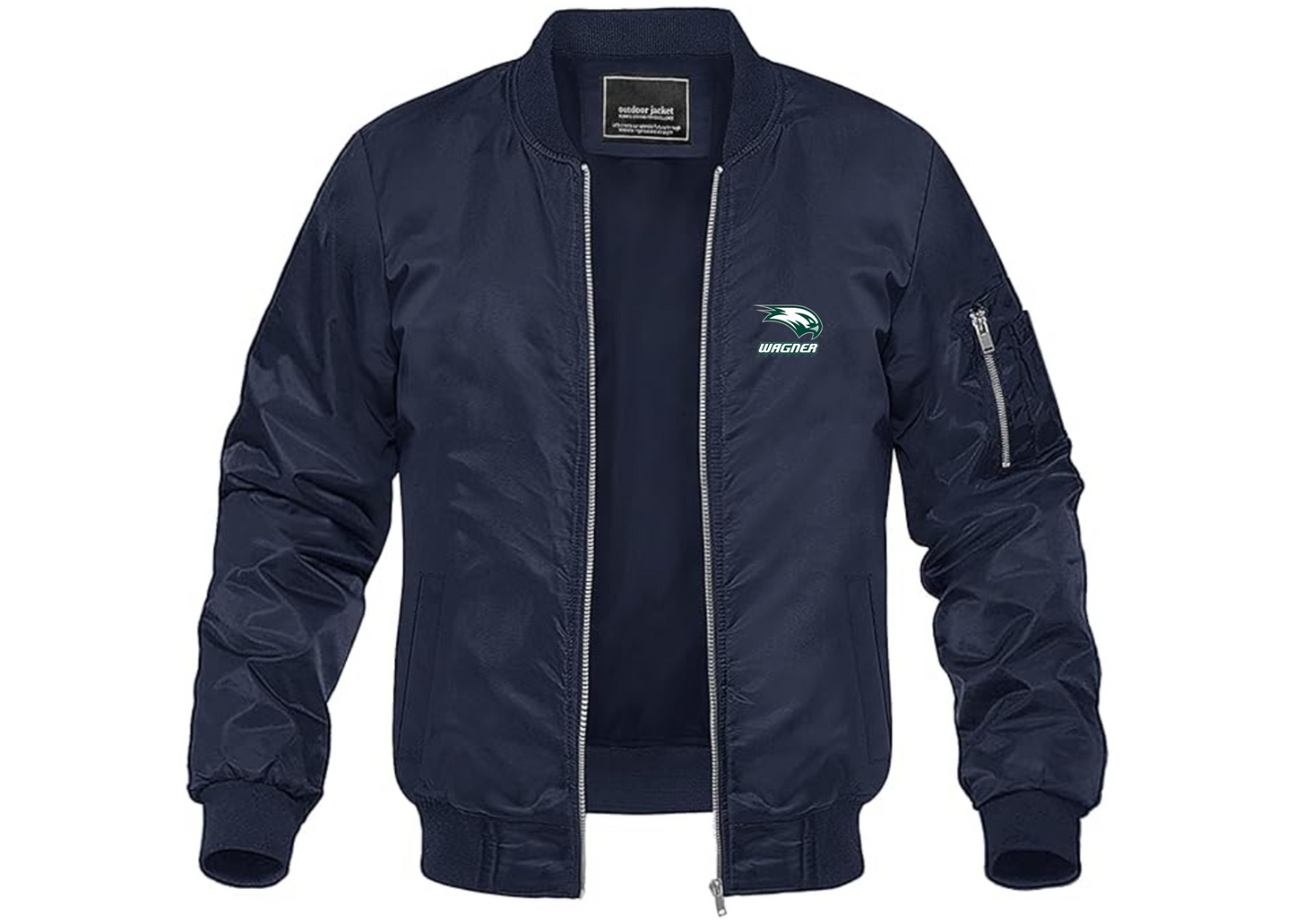 Men's Wagner Seahawks Lightweight Bomber Jacket Windbreaker Softshell Varsity Jacket Coat