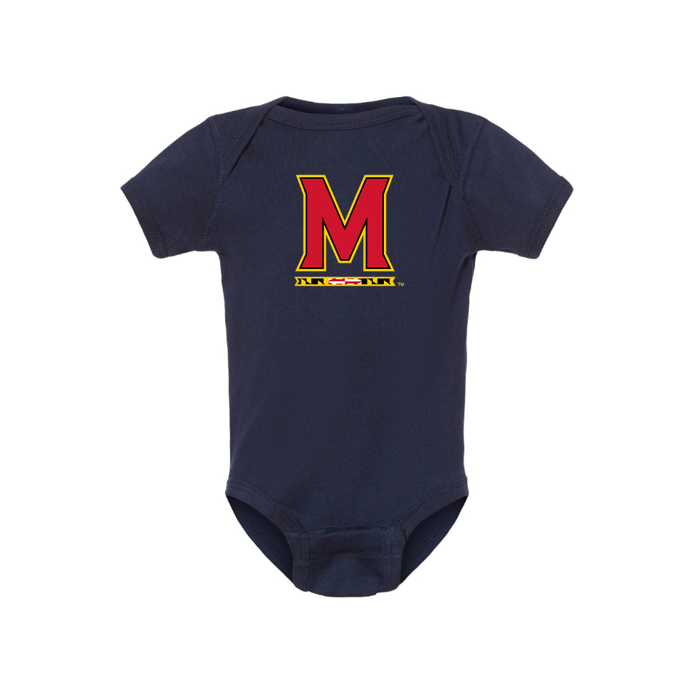 Maryland Terrapins Logo Baby Romper Onesie