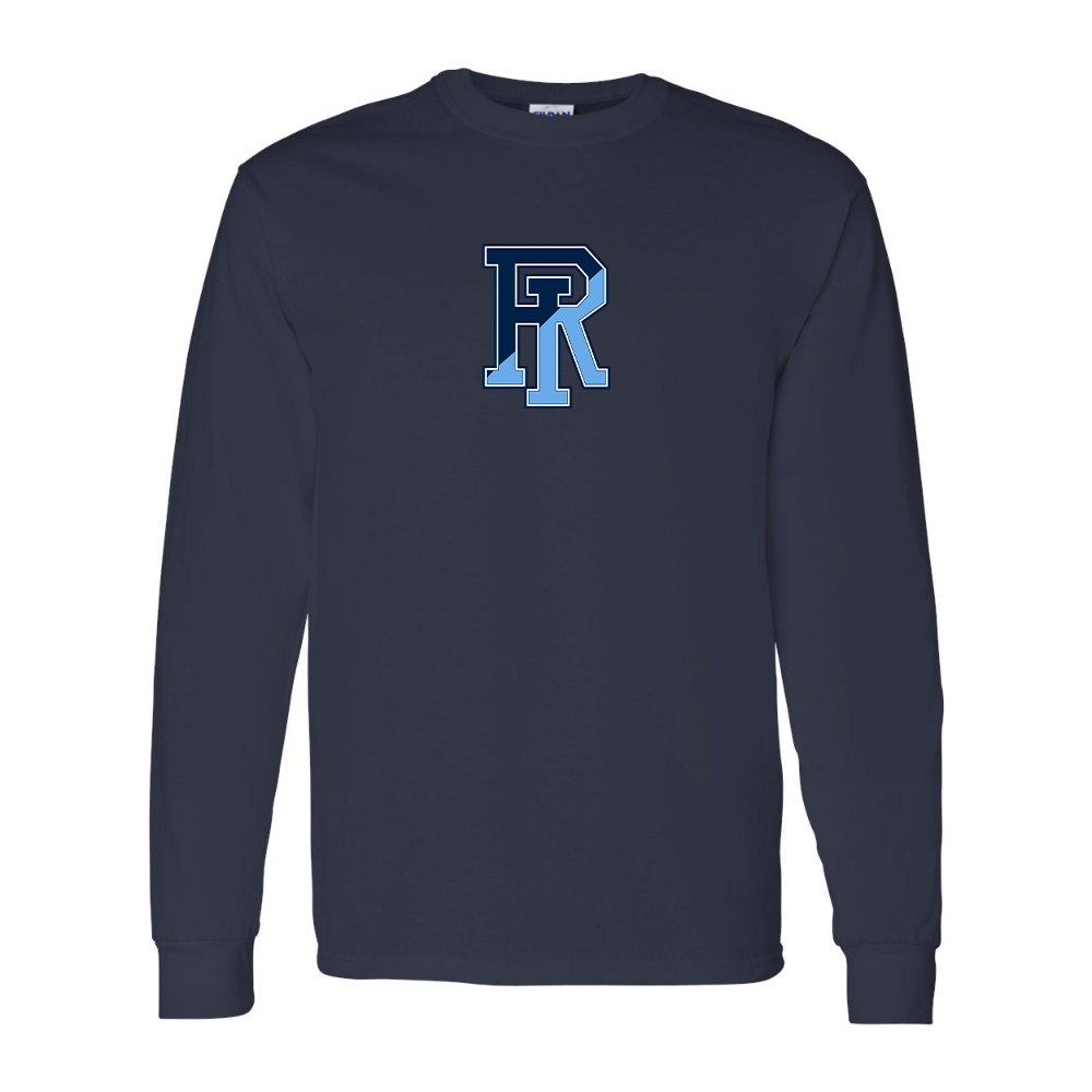 Men's Rhode Island Rams Logo Gildan Heavy Cotton Long Sleeve T-Shirt