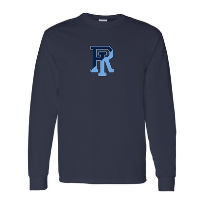 Men's Rhode Island Rams Logo Gildan Heavy Cotton Long Sleeve T-Shirt