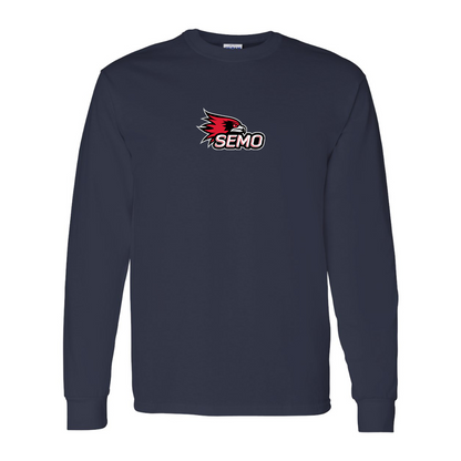 Men's SEMO Redhawks Logo Gildan Heavy Cotton Long Sleeve T-Shirt