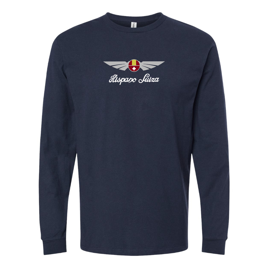 Youth Hispano Suiza Logo Cotton Long Sleeve T-Shirt