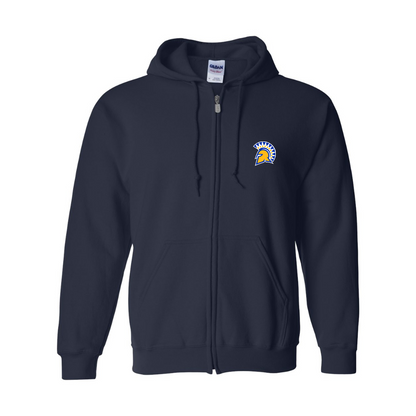 Men's San Jose State Spartans Logo Gildan  Heavy Blend Full Zip Hooded Sweatshirt