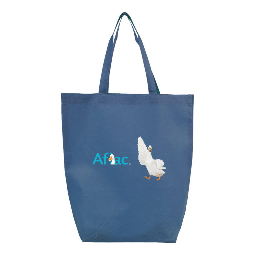 Aflac Logo and Duck Q-Tees Non-Woven Gusset Bottom Tote
