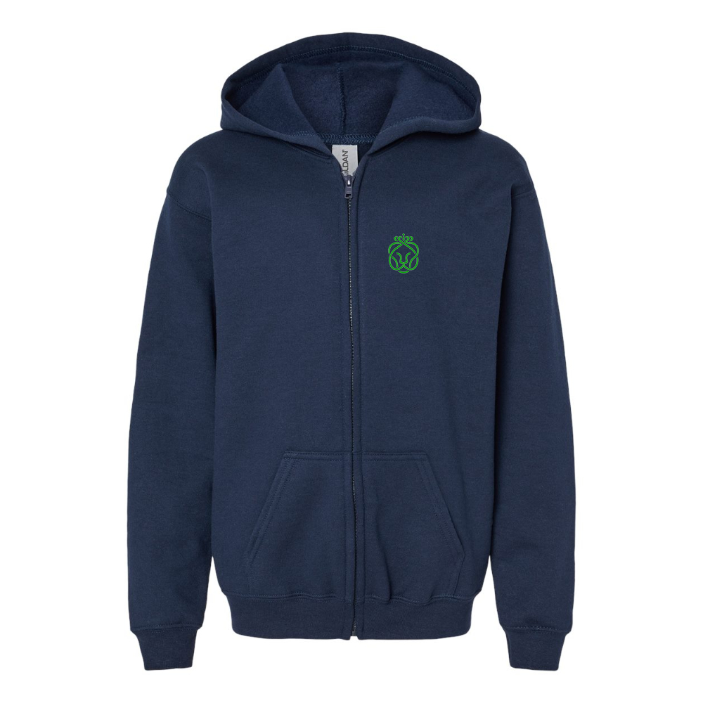 Gildan Heavy Blend Youth Ahold Delhaize Symbol Full Zip Hooded Sweatshirt