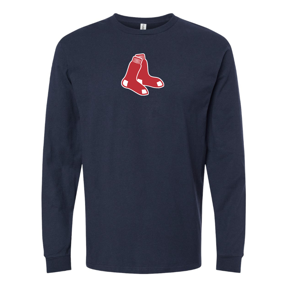 Youth Boston Red Sox Logo Cotton Long Sleeve T-Shirt