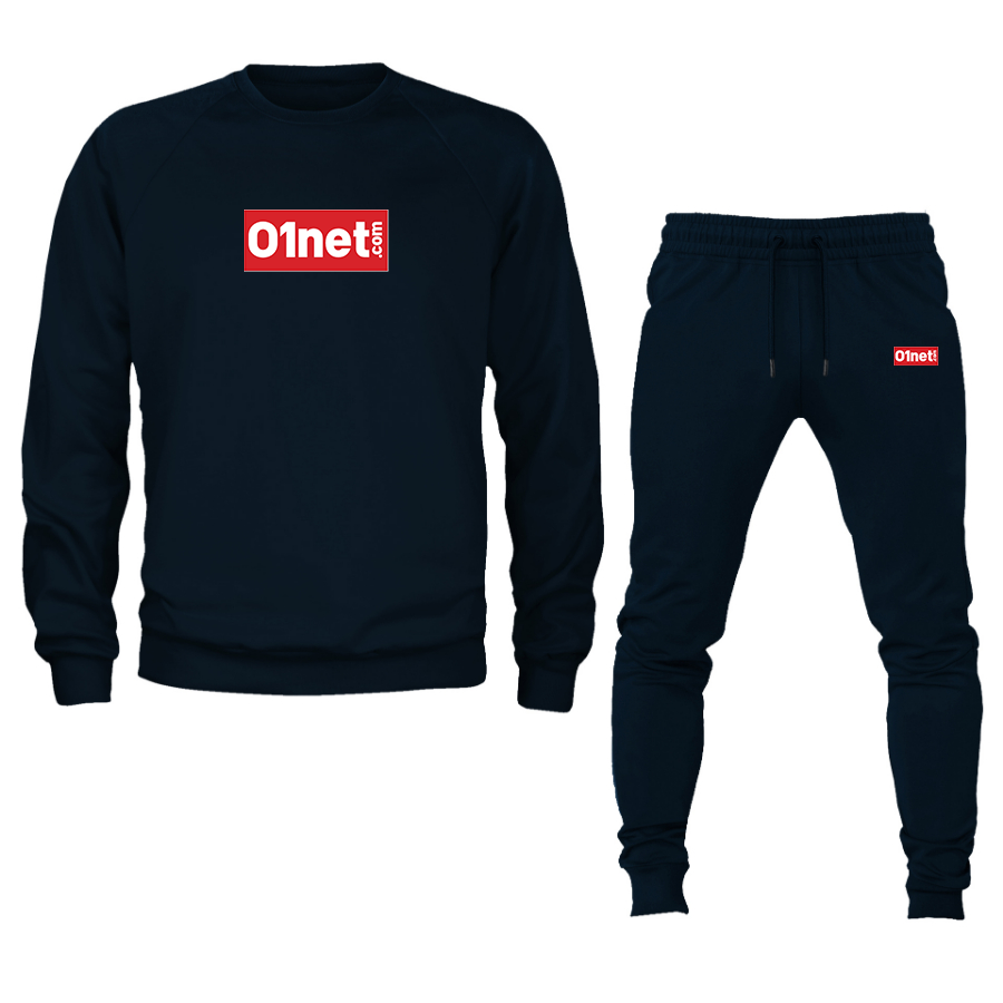 Men's 01net Logo Crewneck Sweatshirt Joggers Suit
