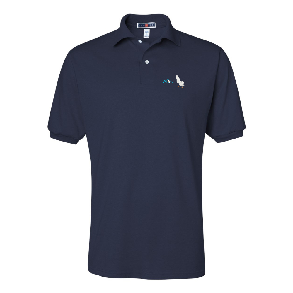 Men's Aflac Logo and Duck JERZEES  SpotShield polo