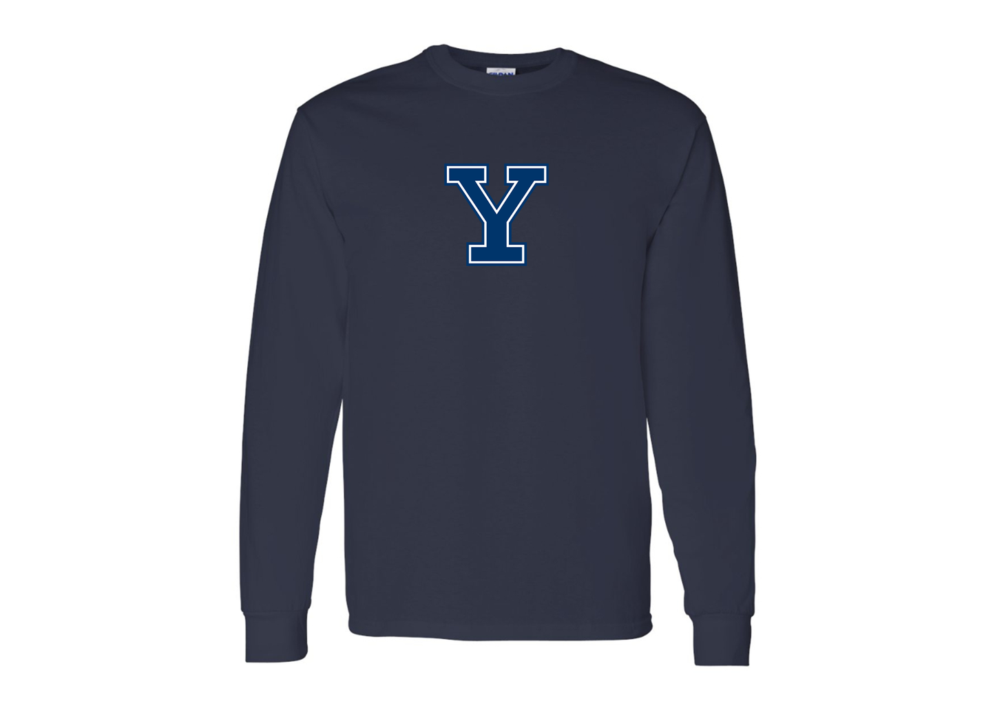 Men's Yale Bulldogs Gildan Heavy Cotton Long Sleeve T-Shirt