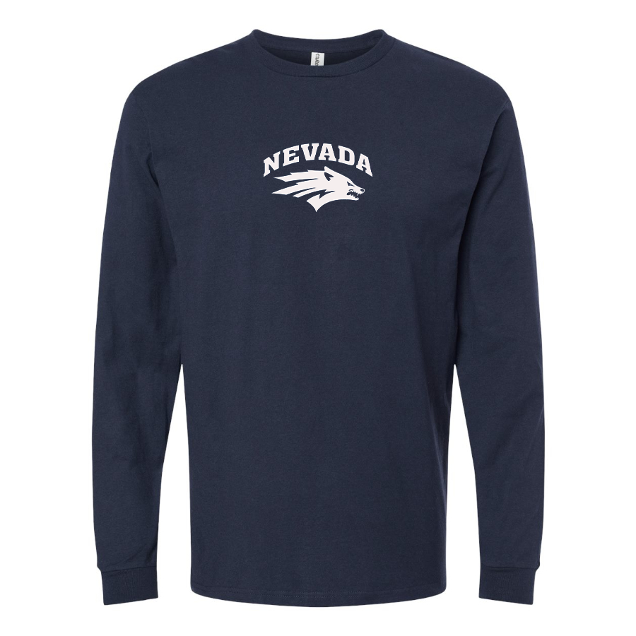 Youth Nevada Wolf Pack Logo Cotton Long Sleeve T-Shirt