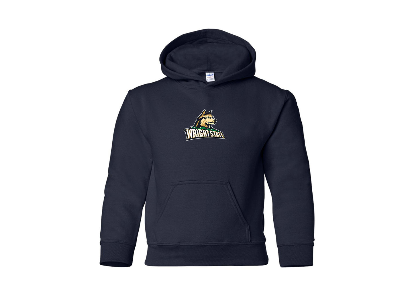 Youth Wright State Raiders Gildan Heavy Blend  Hooded Sweatshirt