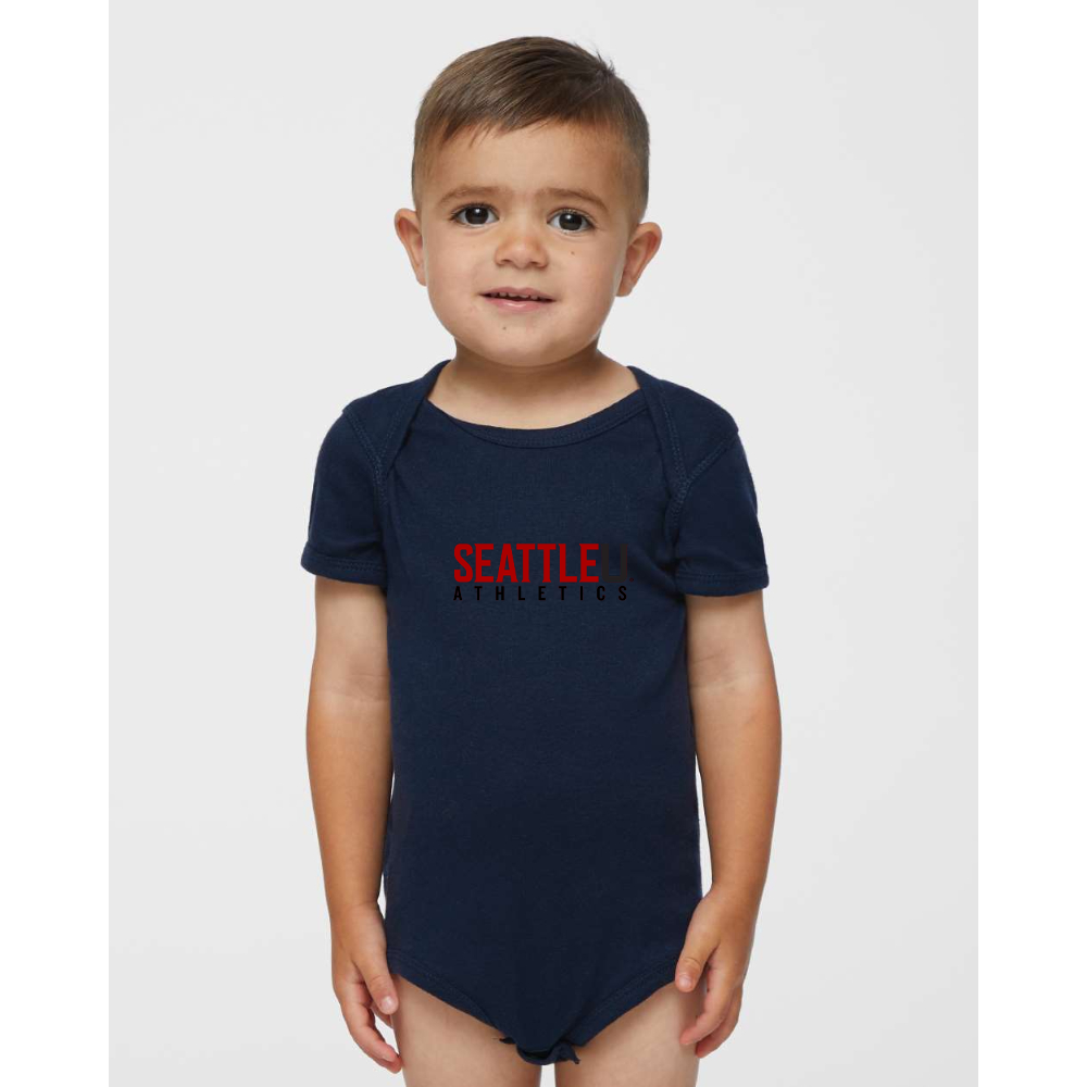 Seattle Redhawks Logo  Rabbit Skins Infant Baby Rib Bodysuit