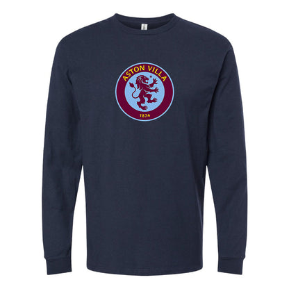 Youth Kids Aston Villa FC Long Sleeve T-Shirt