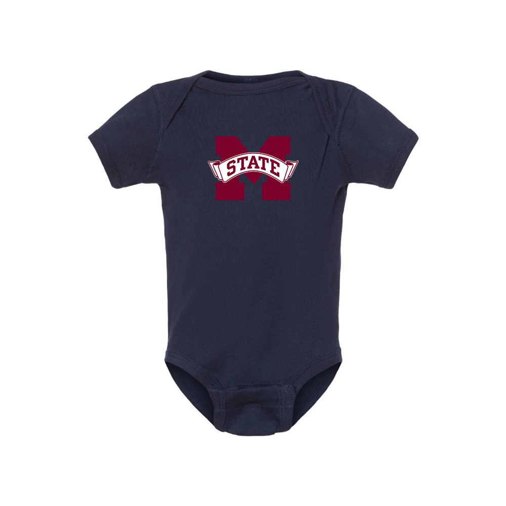 Mississippi State Bulldogs Logo Baby Romper Onesie