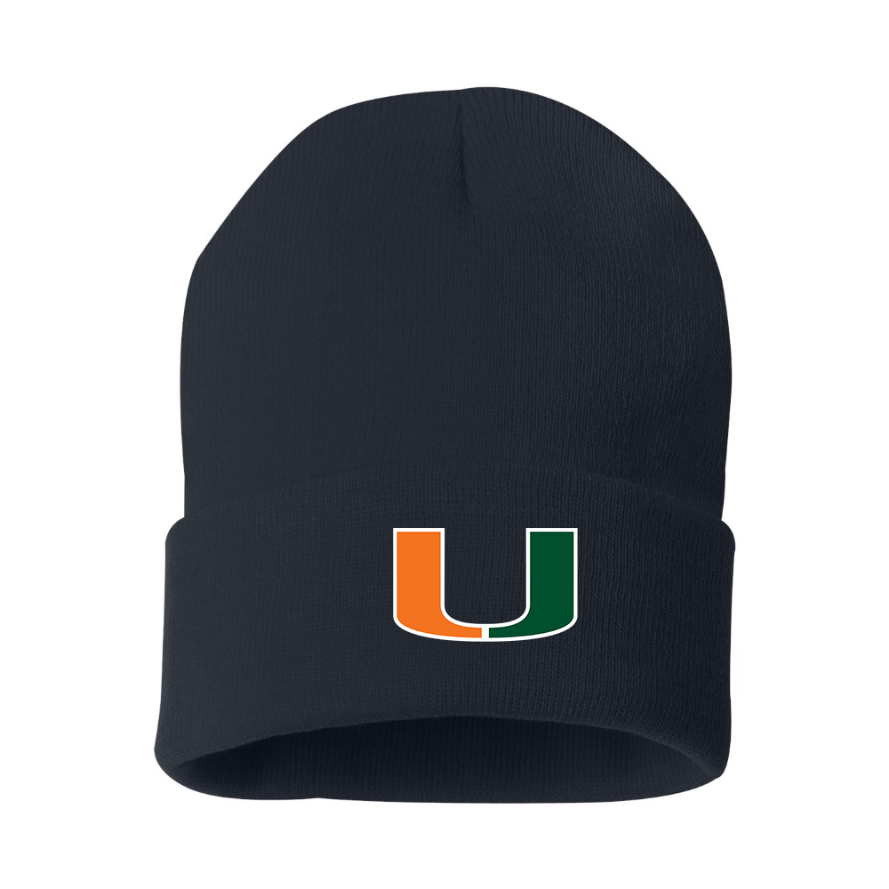 Miami Hurricanes Logo Beanie Hat