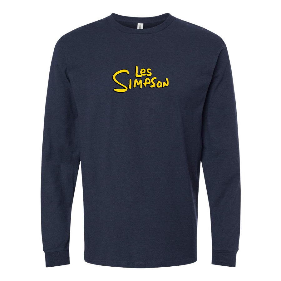 Youth Les Simpson Logo Cotton Long Sleeve T-Shirt