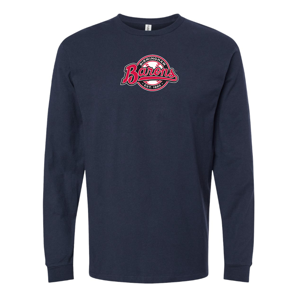 Youth Birmingham Barons Logo Cotton Long Sleeve T-Shirt
