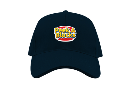 Peek A Blocks Logo Dad Baseball Cap Hat