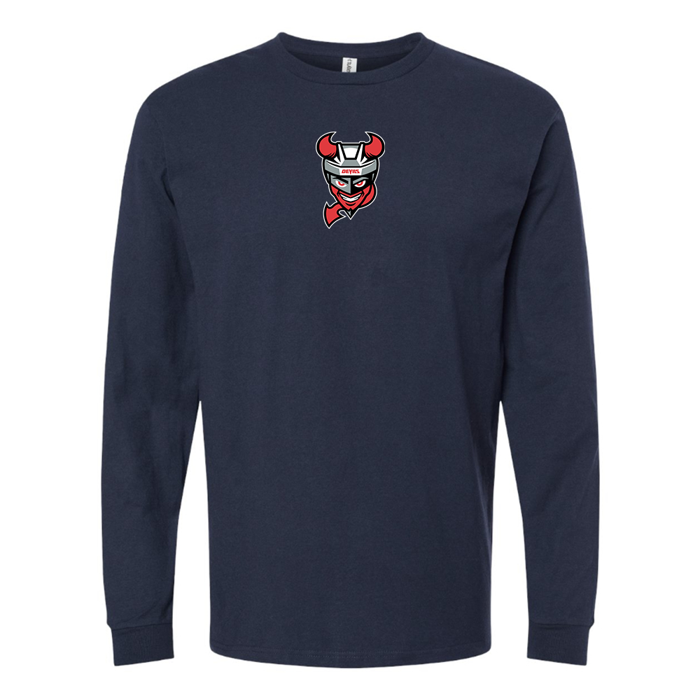 Youth Binghamton Devils Logo Cotton Long Sleeve T-Shirt