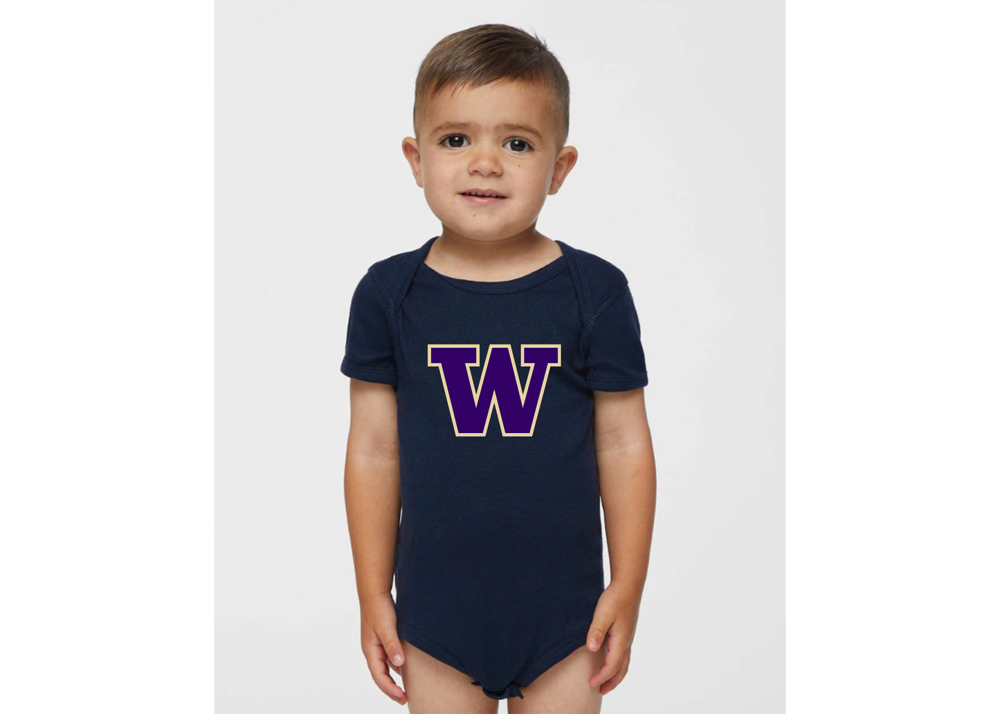 Washington Huskies Rabbit Skins Infant Baby Rib Bodysuit