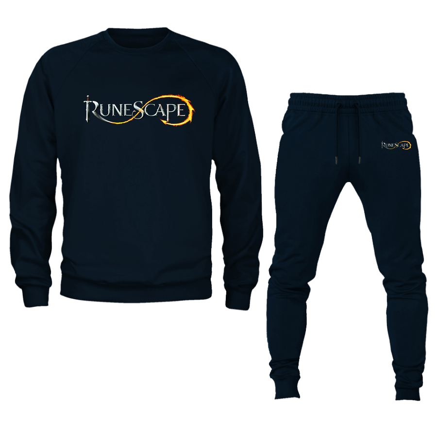 Men's Runescape Logo Crewneck Sweatshirt Joggers Suit