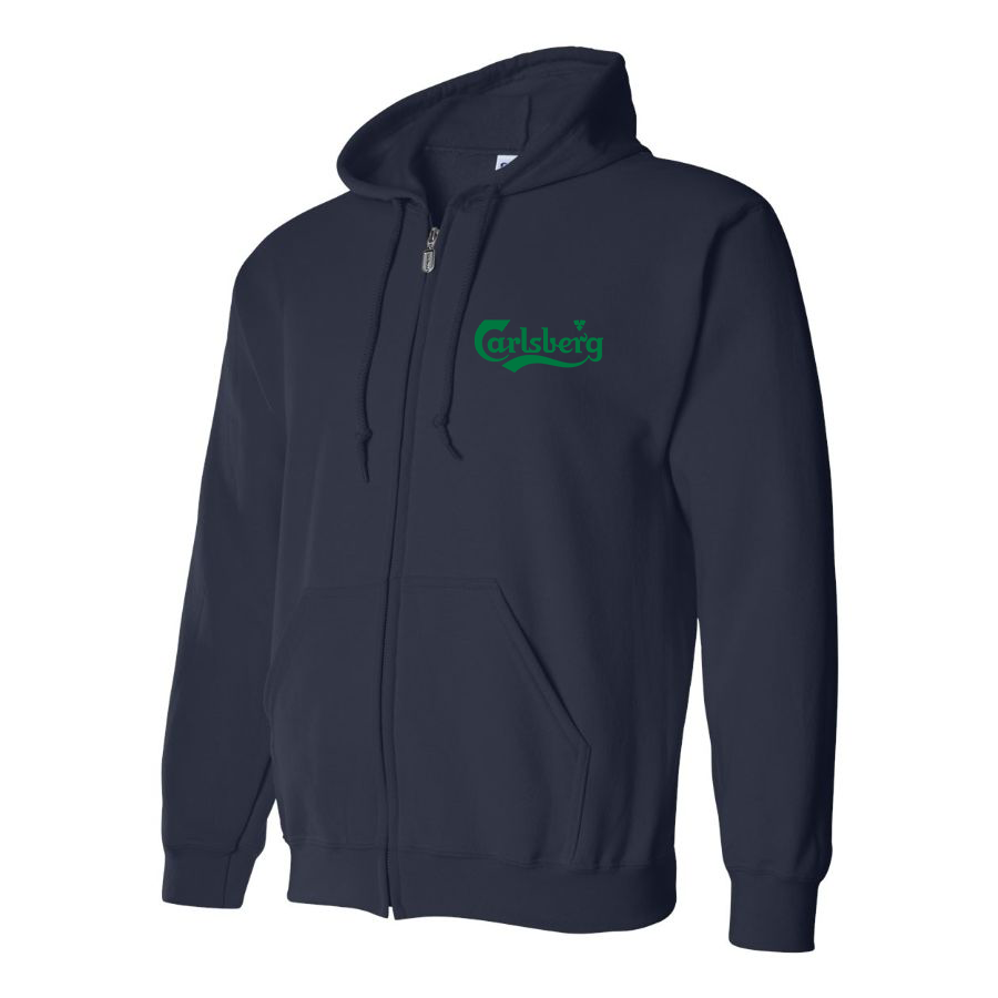 Men's Carlsbery Logo Zipper Hoodie