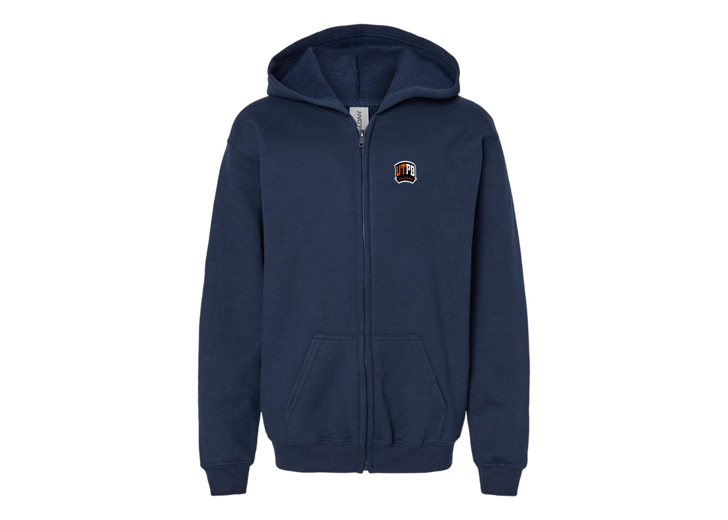 Gildan Heavy Blend Youth UTPB Falcons Full Zip Hooded Sweatshirt