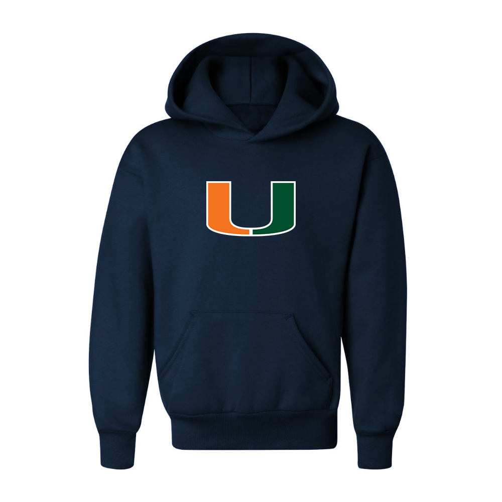 Youth Miami Hurricanes Logo Pullover Hoodie